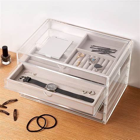 muji metal box|muji acrylic jewellery storage drawers.